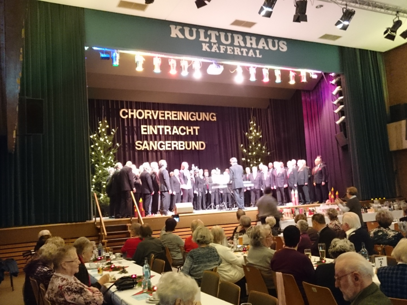 Weihnachtsfeier Chorvereinigung 2016 Kulturhaus Käfertal